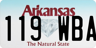 AR license plate 119WBA