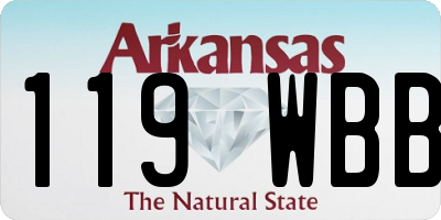 AR license plate 119WBB