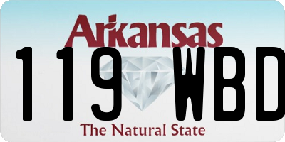 AR license plate 119WBD