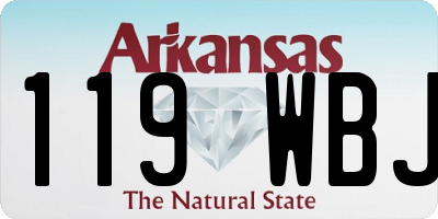 AR license plate 119WBJ