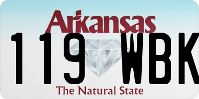 AR license plate 119WBK