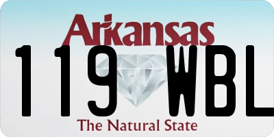 AR license plate 119WBL