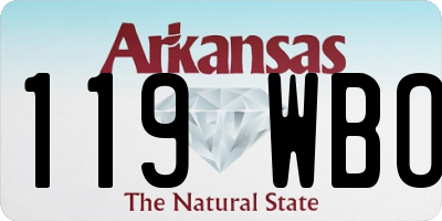 AR license plate 119WBO