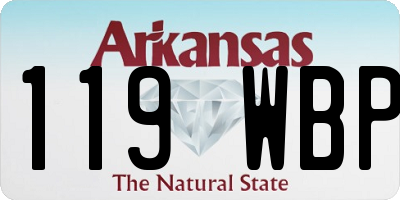 AR license plate 119WBP