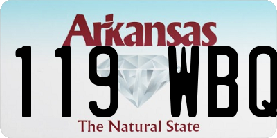 AR license plate 119WBQ