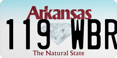 AR license plate 119WBR