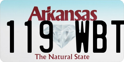 AR license plate 119WBT