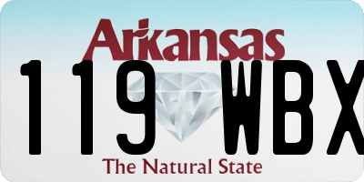 AR license plate 119WBX