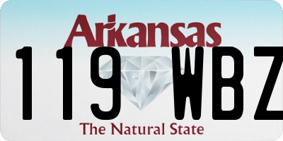 AR license plate 119WBZ