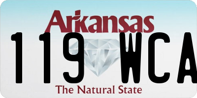 AR license plate 119WCA