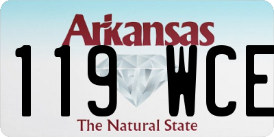 AR license plate 119WCE