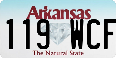 AR license plate 119WCF