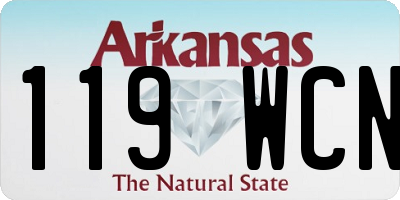 AR license plate 119WCN