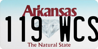 AR license plate 119WCS