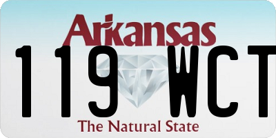 AR license plate 119WCT