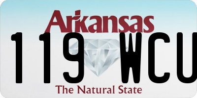 AR license plate 119WCU