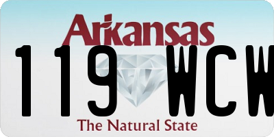 AR license plate 119WCW