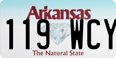 AR license plate 119WCY