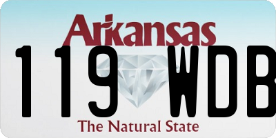 AR license plate 119WDB