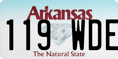 AR license plate 119WDE