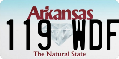 AR license plate 119WDF