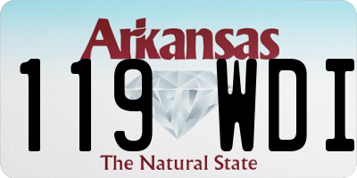 AR license plate 119WDI