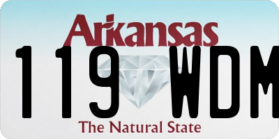 AR license plate 119WDM