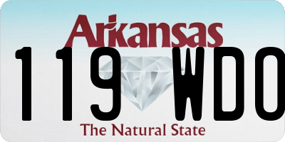 AR license plate 119WDO