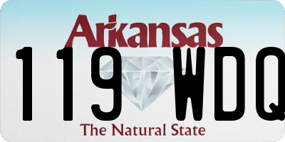 AR license plate 119WDQ