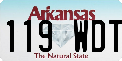 AR license plate 119WDT