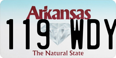 AR license plate 119WDY