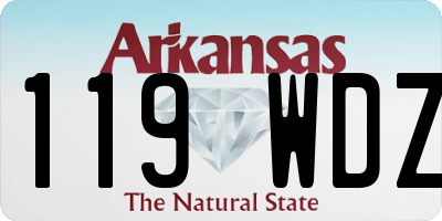 AR license plate 119WDZ