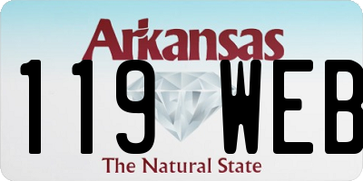 AR license plate 119WEB