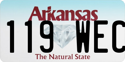 AR license plate 119WEC
