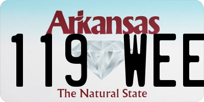 AR license plate 119WEE