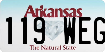 AR license plate 119WEG