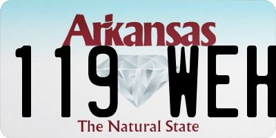 AR license plate 119WEH