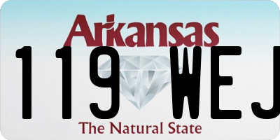 AR license plate 119WEJ