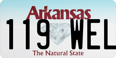 AR license plate 119WEL