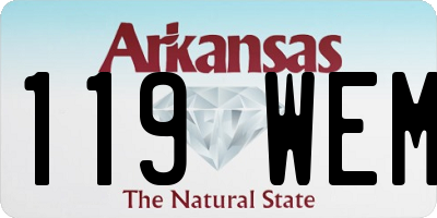 AR license plate 119WEM