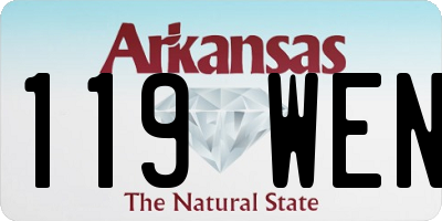 AR license plate 119WEN