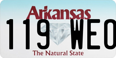 AR license plate 119WEO
