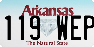 AR license plate 119WEP