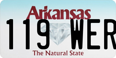AR license plate 119WER
