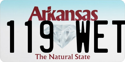 AR license plate 119WET