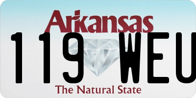 AR license plate 119WEU
