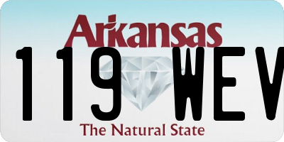 AR license plate 119WEV