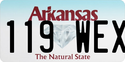 AR license plate 119WEX