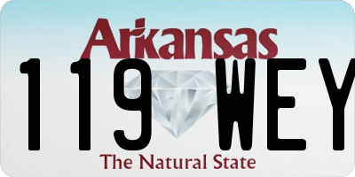 AR license plate 119WEY