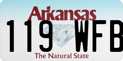 AR license plate 119WFB